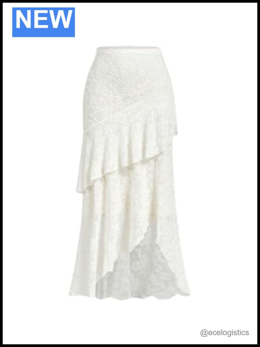 Boho Lace Asymmetrical High Waist Maxi Skirt